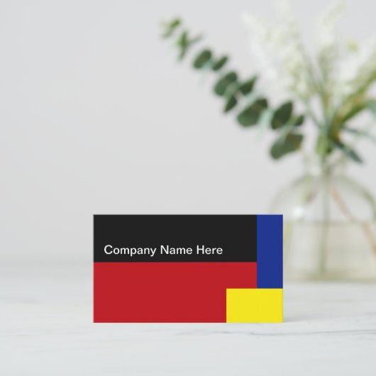Mondrian inspirierte Minimalistischen Entwurf Visitenkarte (Stehend Vorderseite)