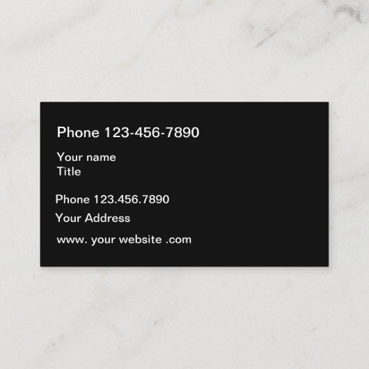 Mondrian inspirierte Minimalistischen Entwurf Visitenkarte (Rückseite)