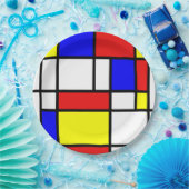 Mondrian inspirierte pappteller (Party)