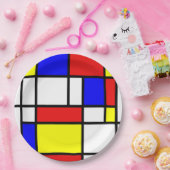 Mondrian inspirierte pappteller (Party)