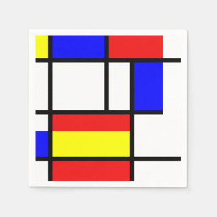 Mondrian inspirierte serviette