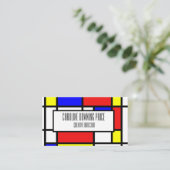"Mondrian inspirierte " Visitenkarte (Stehend Vorderseite)