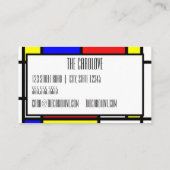 "Mondrian inspirierte " Visitenkarte (Rückseite)