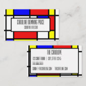 "Mondrian inspirierte " Visitenkarte (Vorne/Hinten)