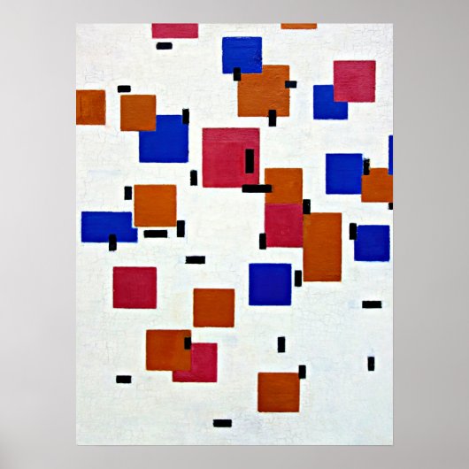 Mondrian - Komposition in Farbe A Poster (Vorne)