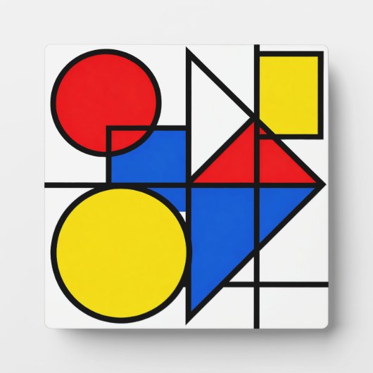 Mondrian-Komposition in Primärfarben Fotoplatte (Vorderseite)