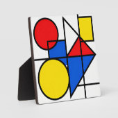 Mondrian-Komposition in Primärfarben Fotoplatte (Vorderseite)