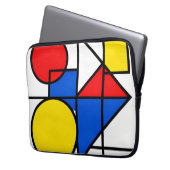 Mondrian-Komposition in Primärfarben Laptopschutzhülle (Vorderseite Links)