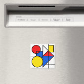 Mondrian Komposition in Primärfarben Magnet (In Situ (Geschirrspüler))
