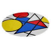 Mondrian-Komposition in Primärfarben Schneidebrett (Ecke)