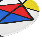 Mondrian-Komposition in Primärfarben Schneidebrett (Ecke)