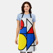 Mondrian-Komposition in Primärfarben Schürze (Getragen)