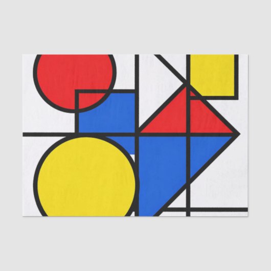 Mondrian-Komposition in Primärfarben Seidenpapier (Vorderseite)