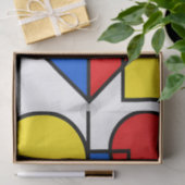 Mondrian-Komposition in Primärfarben Seidenpapier (Geschenk)