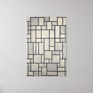 MONDRIAN - KOMPOSITION MIT GITTER 2 - 1915-1942 - LEINWANDDRUCK