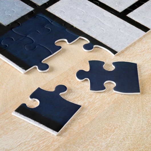 Mondrian - Komposition mit großem rotem Flugzeug Puzzle (Seite)