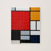 Mondrian - Komposition mit großem rotem Flugzeug Puzzle (Vertikal)