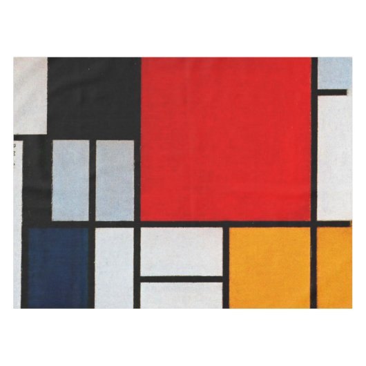 Mondrian - Komposition mit großem rotem Flugzeug Tischdecke (Vorderseite (Horizontal))