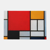 Mondrian - Komposition mit großer roter Ebene