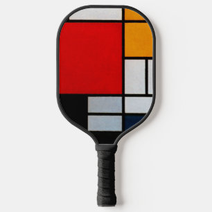 Mondrian - Komposition mit großer roter Ebene Pickleball Schläger