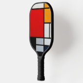 Mondrian - Komposition mit großer roter Ebene Pickleball Schläger (Links)
