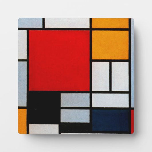 Mondrian - Komposition mit großer roter Fläche Fotoplatte (Vorderseite)