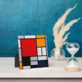 Mondrian - Komposition mit großer roter Fläche Fotoplatte (InSitu)