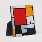 Mondrian - Komposition mit großer roter Fläche Fotoplatte (Vorderseite)