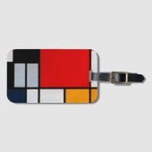 Mondrian - Komposition mit großer roter Fläche Gepäckanhänger (Vorderseite (Horizontal))