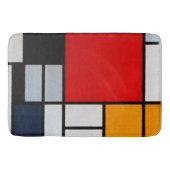 Mondrian - Komposition mit rotem Flugzeug Badematte (Vorderseite)