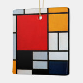 Mondrian - Komposition mit rotem Flugzeug Keramikornament (Links)