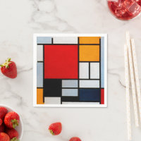 Mondrian - Komposition mit rotem Flugzeug