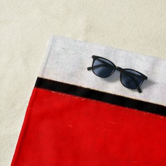 Mondrian - Komposition mit rotem Flugzeug Strandtuch (Beispiel)