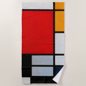 Mondrian - Komposition mit rotem Flugzeug Strandtuch (Vorderseite)