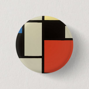 Mondrian Komposition Moderne Abstrakte Malerei Art Button