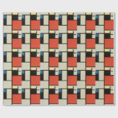 Mondrian Komposition Moderne Abstrakte Malerei Art Geschenkpapier (Flach)