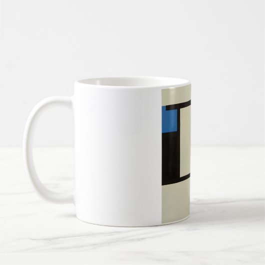 Mondrian Komposition Moderne Abstrakte Malerei Art Kaffeetasse (Links)