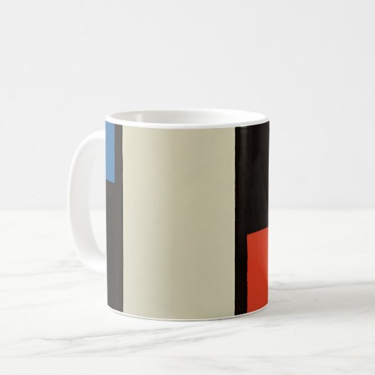 Mondrian Komposition Moderne Abstrakte Malerei Art Kaffeetasse (Vorderseite Links)