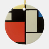 Mondrian Komposition Moderne Abstrakte Malerei Art Keramik Ornament (Vorne)