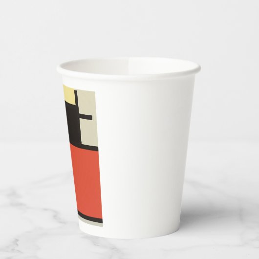 Mondrian Komposition Moderne Abstrakte Malerei Art Pappbecher (Links)