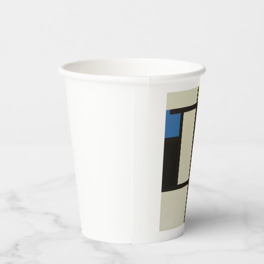 Mondrian Komposition Moderne Abstrakte Malerei Art Pappbecher (Rechts)