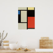 Mondrian Komposition Moderne Abstrakte Malerei Art Poster (Küche)