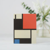 Mondrian Komposition Moderne Abstrakte Malerei Art Postkarte (Stehend Vorderseite)