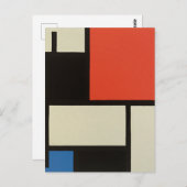 Mondrian Komposition Moderne Abstrakte Malerei Art Postkarte (Vorne/Hinten)