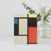 Mondrian Komposition Moderne Abstrakte Malerei Art Postkarte (Stehend Vorderseite)