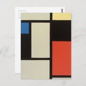 Mondrian Komposition Moderne Abstrakte Malerei Art Postkarte (Vorne/Hinten)