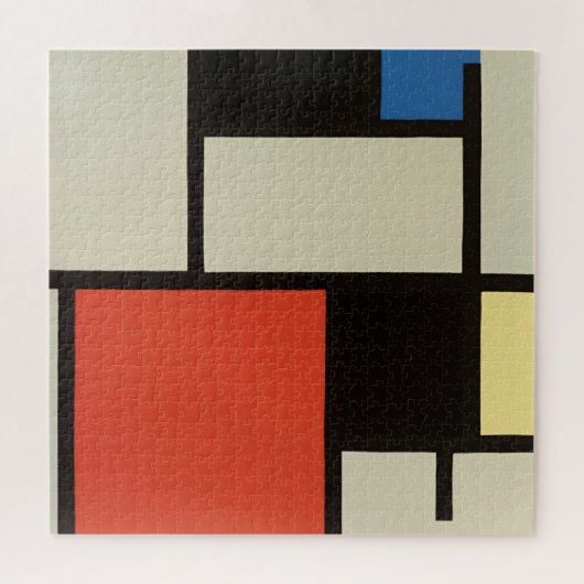 Mondrian Komposition Moderne Abstrakte Malerei Art Puzzle (Horizontal)