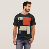 Mondrian Komposition Moderne Abstrakte Malerei Art T-Shirt (Vorne ganz)