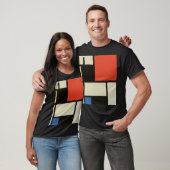 Mondrian Komposition Moderne Abstrakte Malerei Art T-Shirt (Unisex)