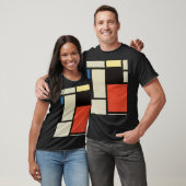 Mondrian Komposition Moderne Abstrakte Malerei Art T-Shirt (Unisex)
